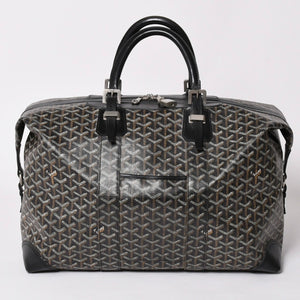 GOYARD ゴヤール ボストンバッグ ビジネスバッグ ハンドバッグ トラベルバッグ ボーイング45 PVC シルバー金具 美品 中古 4a002473