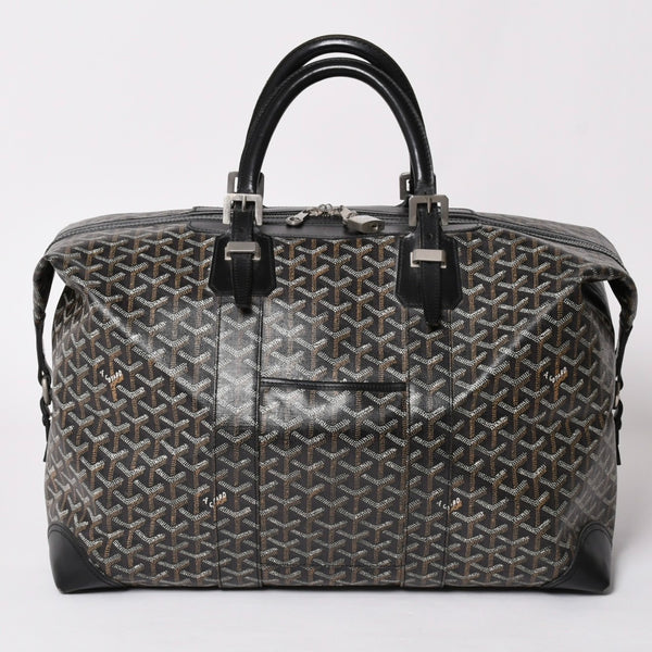 GOYARD ゴヤール ボストンバッグ ビジネスバッグ ハンドバッグ トラベルバッグ ボーイング45 PVC シルバー金具 美品 中古 4a002473