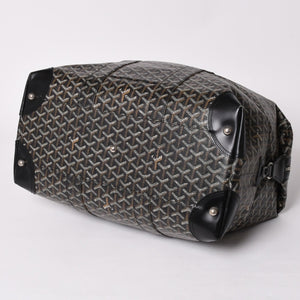 GOYARD ゴヤール ボストンバッグ ビジネスバッグ ハンドバッグ トラベルバッグ ボーイング45 PVC シルバー金具 美品 中古 4a002473