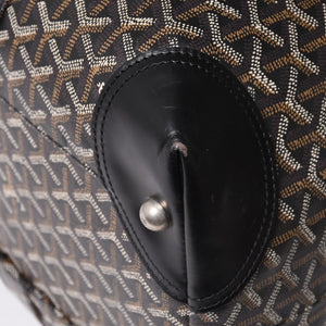 GOYARD ゴヤール ボストンバッグ ビジネスバッグ ハンドバッグ トラベルバッグ ボーイング45 PVC シルバー金具 美品 中古 4a002473