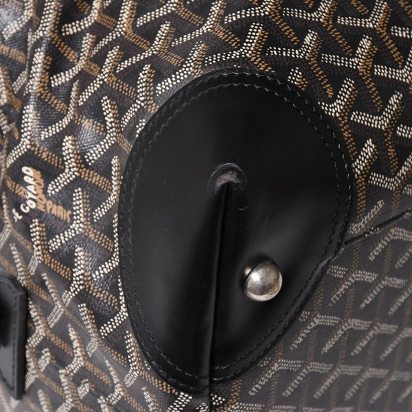 GOYARD ゴヤール ボストンバッグ ビジネスバッグ ハンドバッグ トラベルバッグ ボーイング45 PVC シルバー金具 美品 中古 4a002473