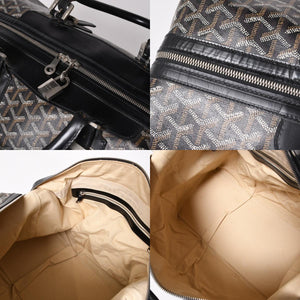 GOYARD ゴヤール ボストンバッグ ビジネスバッグ ハンドバッグ トラベルバッグ ボーイング45 PVC シルバー金具 美品 中古 4a002473