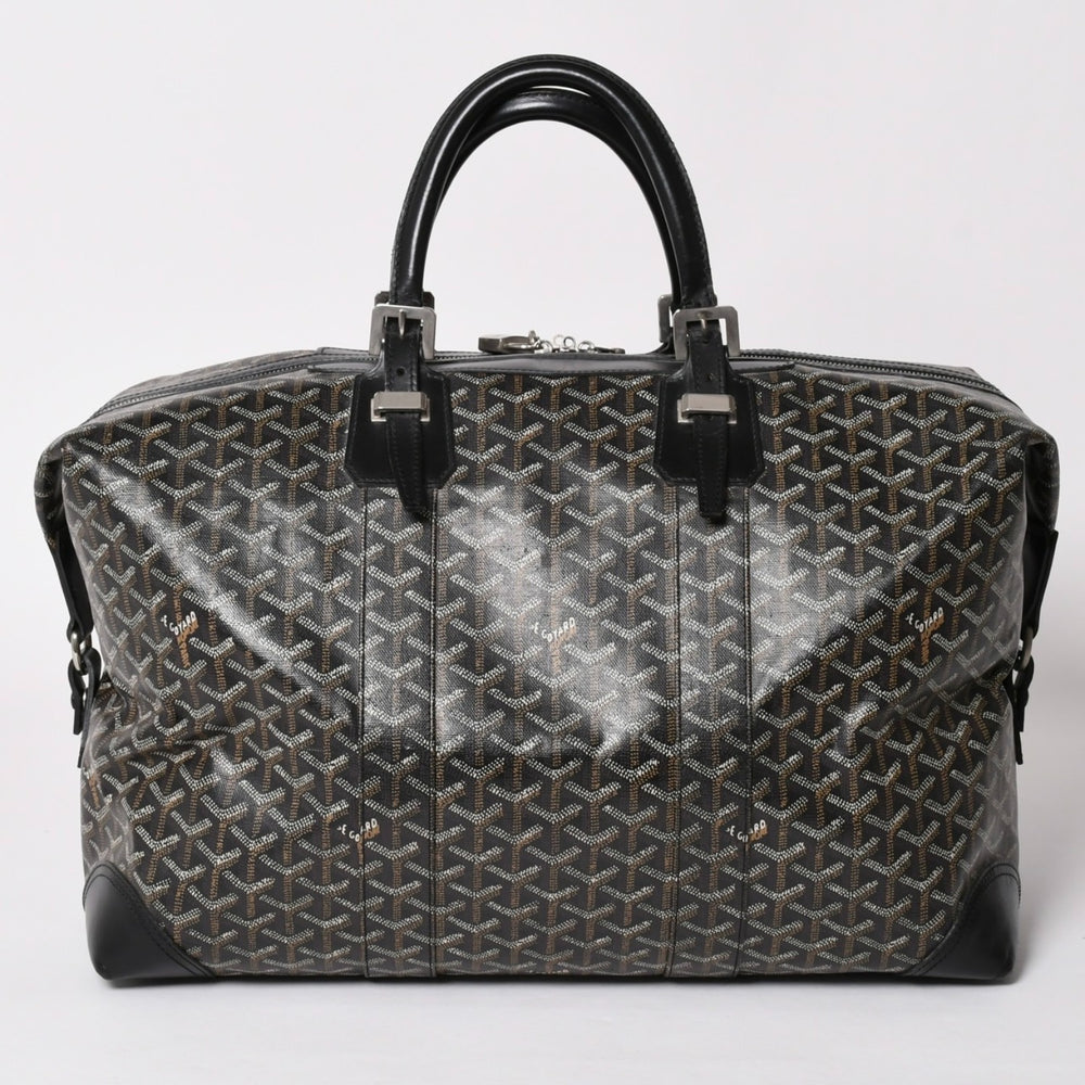 GOYARD ゴヤール ボストンバッグ ビジネスバッグ ハンドバッグ トラベルバッグ ボーイング45 PVC シルバー金具 美品 中古 4a002473
