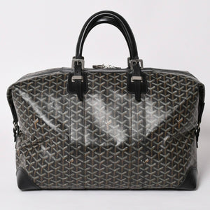 GOYARD ゴヤール ボストンバッグ ビジネスバッグ ハンドバッグ トラベルバッグ ボーイング45 PVC シルバー金具 美品 中古 4a002473