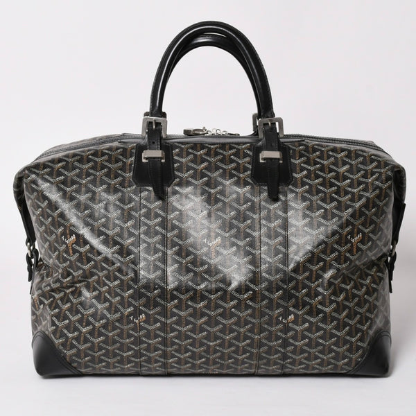 GOYARD ゴヤール ボストンバッグ ビジネスバッグ ハンドバッグ トラベルバッグ ボーイング45 PVC シルバー金具 美品 中古 4a002473