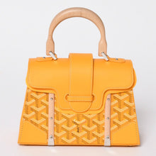 画像をギャラリービューアに読み込む, 新品同様 GOYARD ゴヤール サイゴンミニ ストラクチャード 2WAYショルダーバッグ ハンドバッグ ゴヤールディンキャンバス ウッド イエロー 中古 4a002799