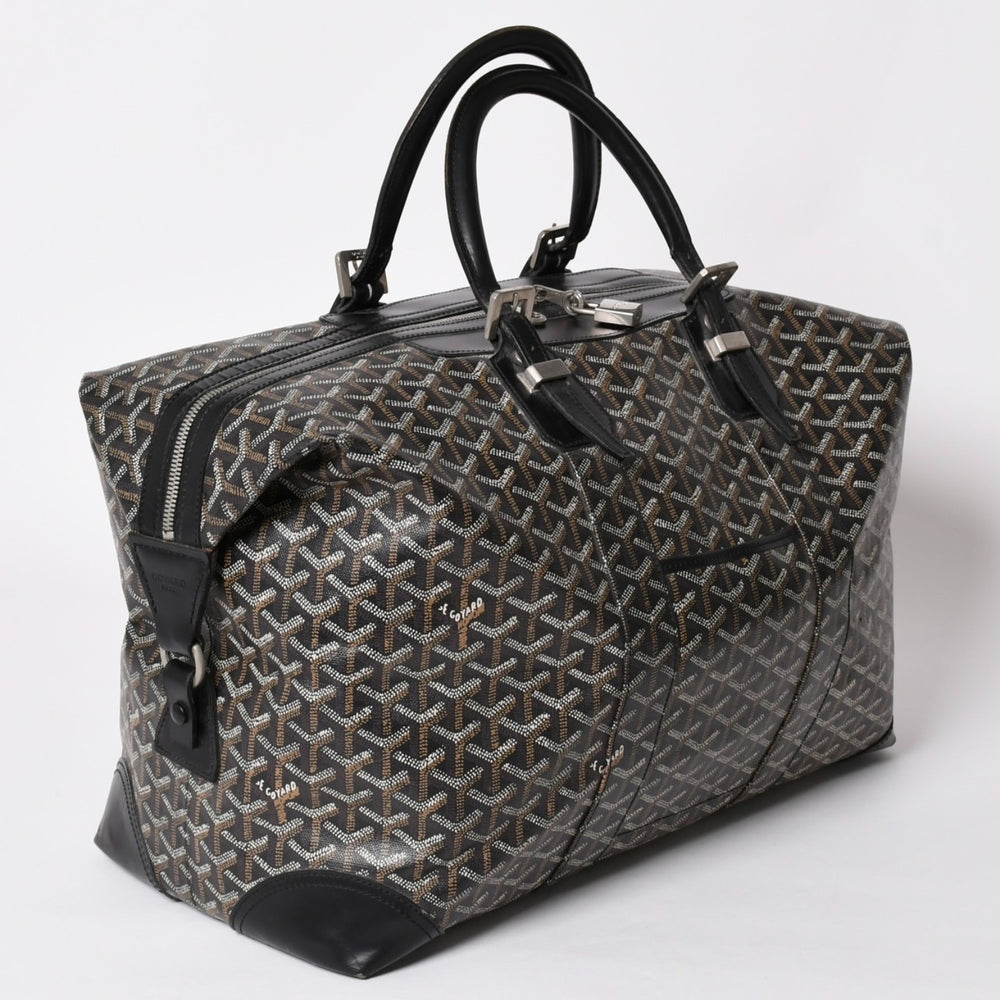 GOYARD ゴヤール ボストンバッグ ビジネスバッグ ハンドバッグ トラベルバッグ ボーイング45 PVC シルバー金具 美品 中古 4a002473