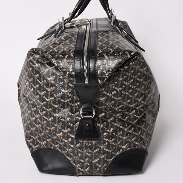 GOYARD ゴヤール ボストンバッグ ビジネスバッグ ハンドバッグ トラベルバッグ ボーイング45 PVC シルバー金具 美品 中古 4a002473