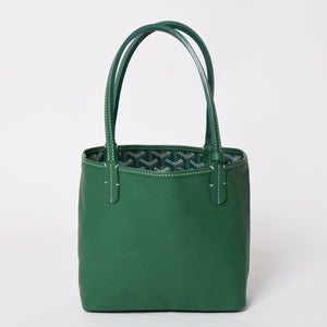 Like new GOYARD Ange Mini Pouch Handbag Green New Leather PVC Used 4a002739