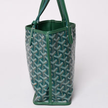 画像をギャラリービューアに読み込む, 新品同様 GOYARD ゴヤール アンジュミニポーチ ハンドバッグ グリーン 新型 レザー PVC 中古 4a002739