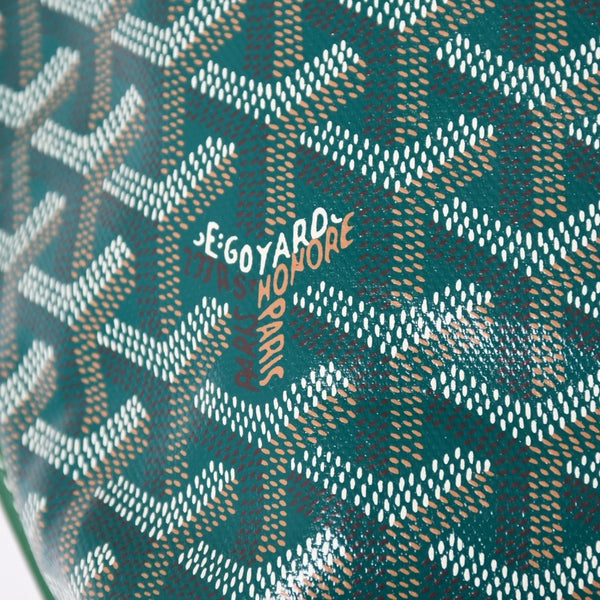 Like new GOYARD Ange Mini Pouch Handbag Green New Leather PVC Used 4a002739