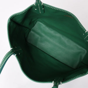Like new GOYARD Ange Mini Pouch Handbag Green New Leather PVC Used 4a002739