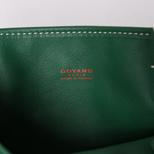 Like new GOYARD Ange Mini Pouch Handbag Green New Leather PVC Used 4a002739