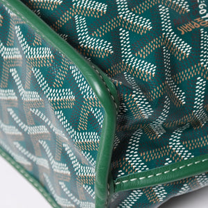 Like new GOYARD Ange Mini Pouch Handbag Green New Leather PVC Used 4a002739