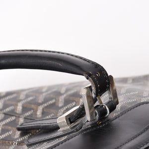 GOYARD ゴヤール ボストンバッグ ビジネスバッグ ハンドバッグ トラベルバッグ ボーイング45 PVC シルバー金具 美品 中古 4a002473