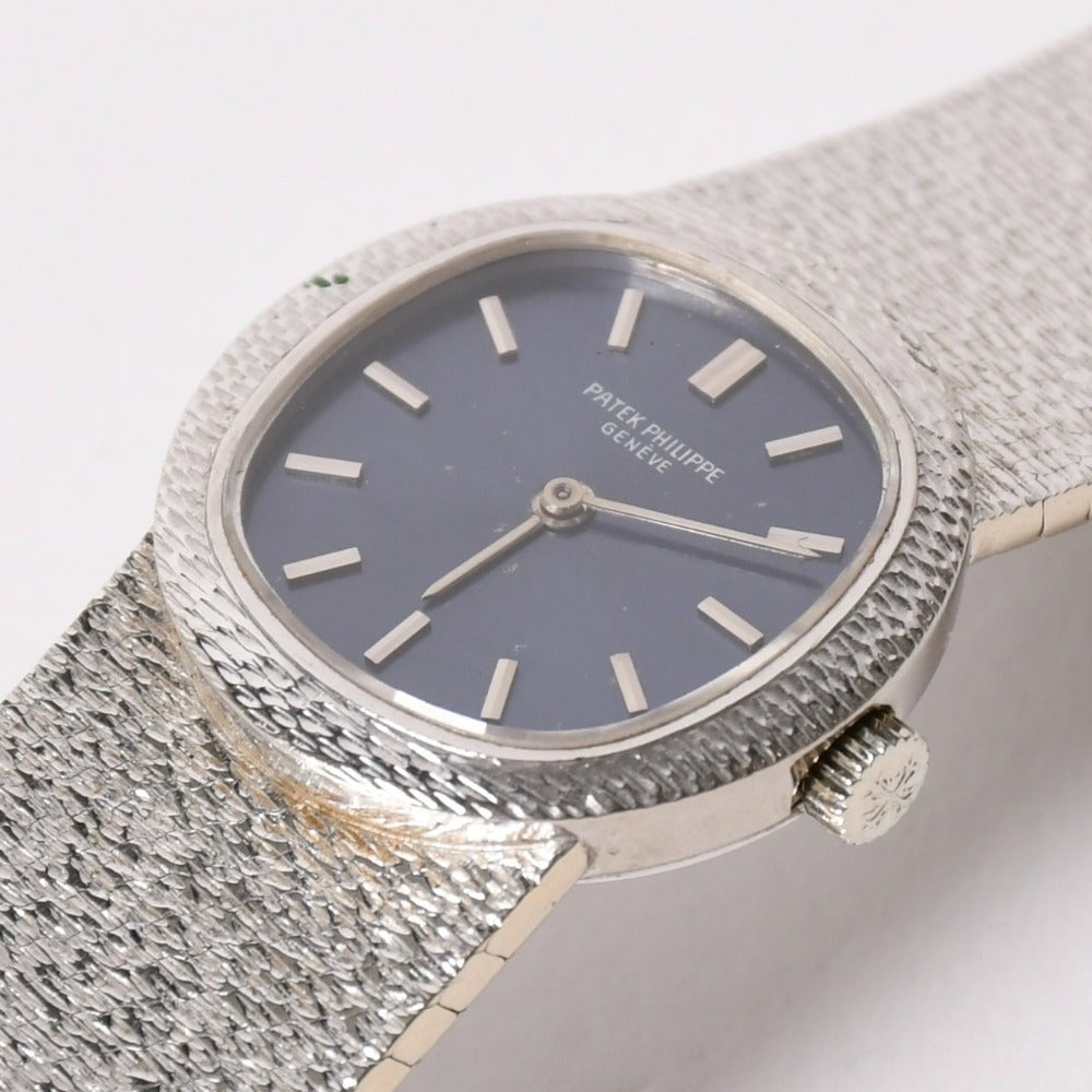 PATEK PHILIPPE パテック フィリップ スクエアフェイス ホワイトゴールド フルブレスレット 手巻き 美品 中古 4a002709