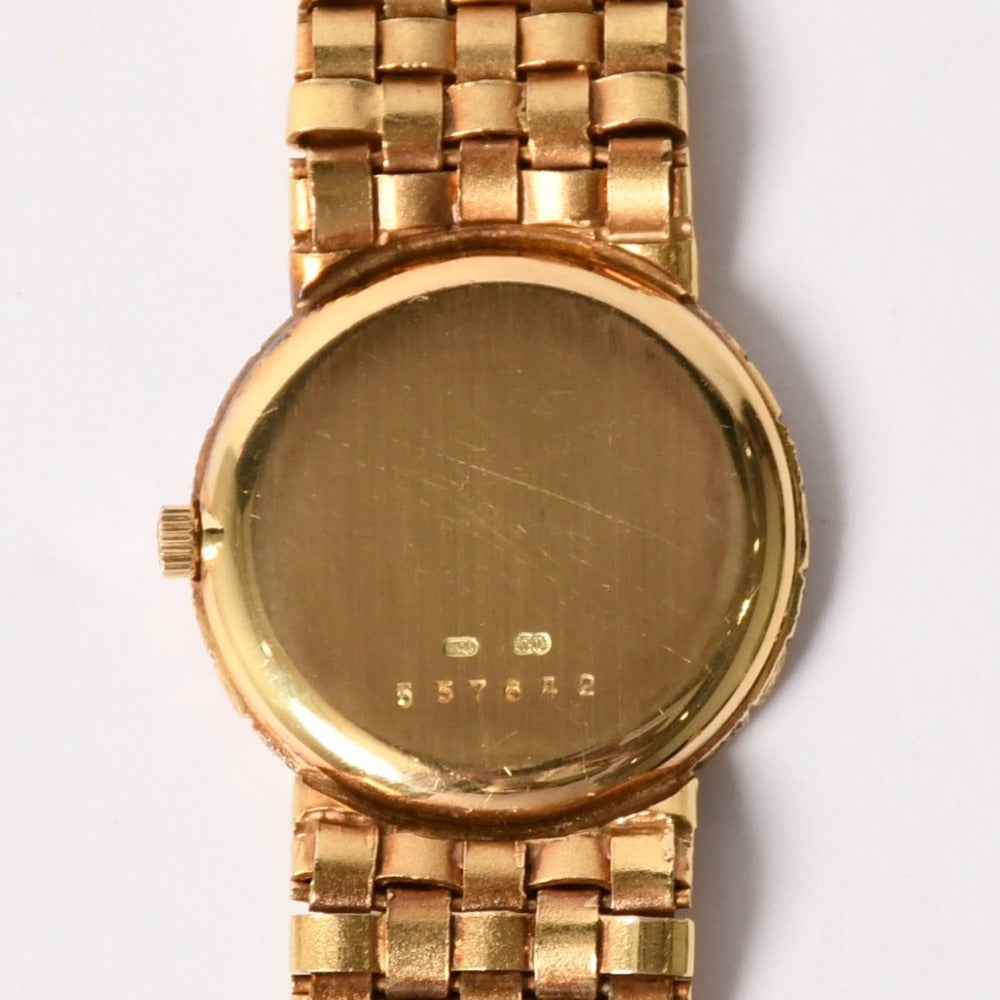 VACHERON CONSTANTIN ヴァシュロン 557642 メッシュドール ラウンド 4P ダイヤ K18YG 時計 中古 4a002539