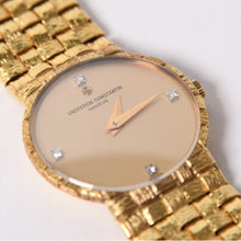 画像をギャラリービューアに読み込む, VACHERON CONSTANTIN ヴァシュロン 557642 メッシュドール ラウンド 4P ダイヤ K18YG 時計 中古 4a002539