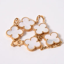 Load image into Gallery viewer, 極美品 VanCleef&amp;Arpels ヴァンクリーフ&amp;アーペル ヴィンテージアルハンブラ ブレスレット 5モチーフ VCARA41800 シェル 約11.6g 中古 4a002483