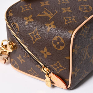 Very Good Condition LOUIS VUITTON Shoulder Bag Just in Case M47096 Monogram Dice Shape Brown Gold Hardware Used 4a002377