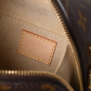Very Good Condition LOUIS VUITTON Shoulder Bag Just in Case M47096 Monogram Dice Shape Brown Gold Hardware Used 4a002377