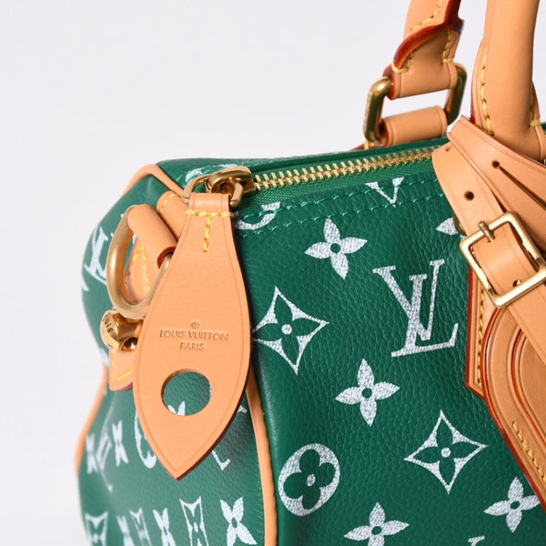 未使用 LOUIS VUITTON ルイヴィトン ハンドバッグ スピーディ P9 バンドリエール 25 M24423 グリーン 中古 4a002485