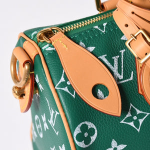 Unused LOUIS VUITTON Handbag Speedy P9 Bandouliere 25 M24423 Green Used 4a002522