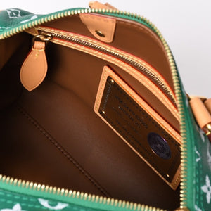 Unused LOUIS VUITTON Handbag Speedy P9 Bandouliere 25 M24423 Green Used 4a002522