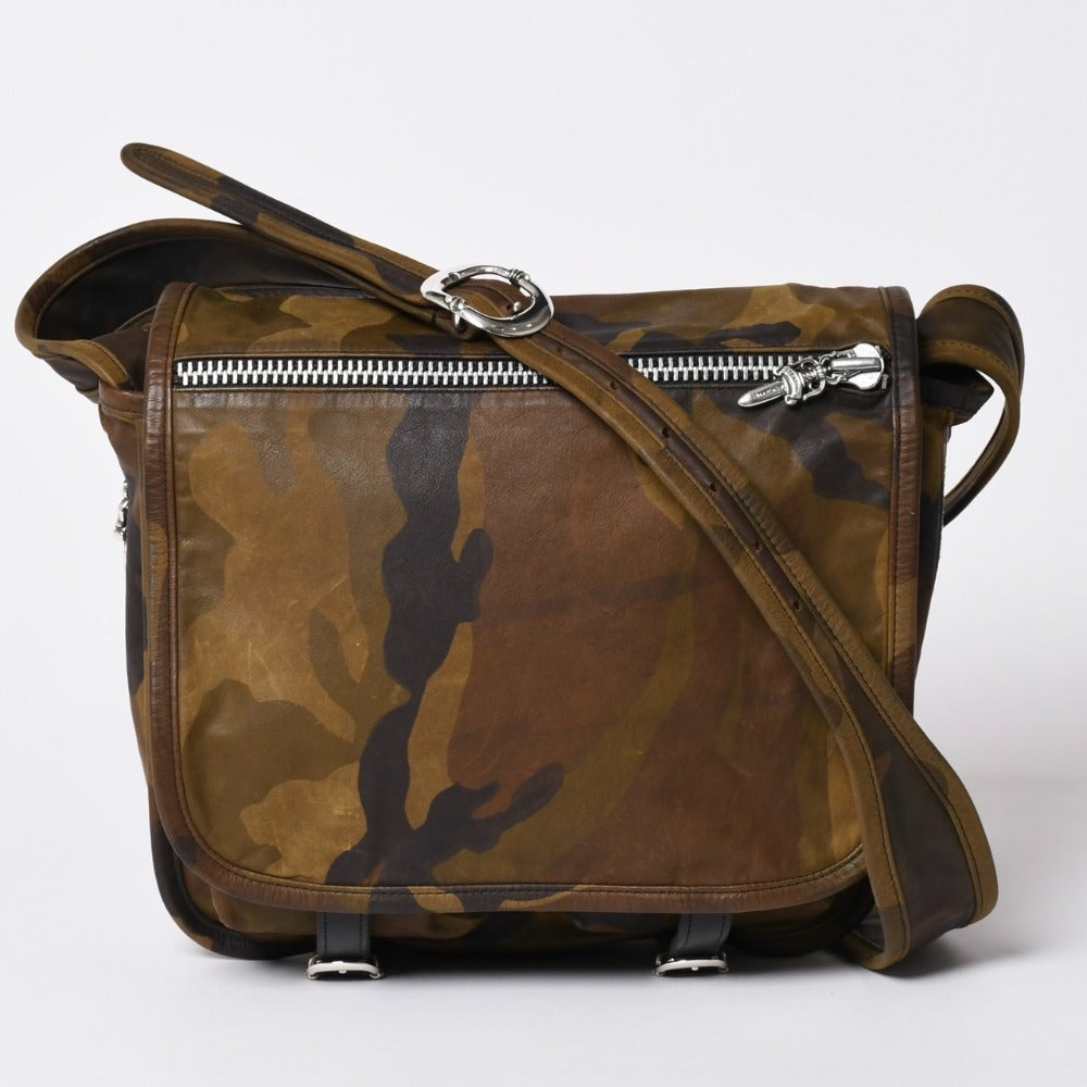 CHROME HEARTS クロムハーツ SHOULDER BAG TINY ショルダーバッグ タイニー ガンスリンガー ダガージップ レザー カモフラ 美品 中古 4a002419