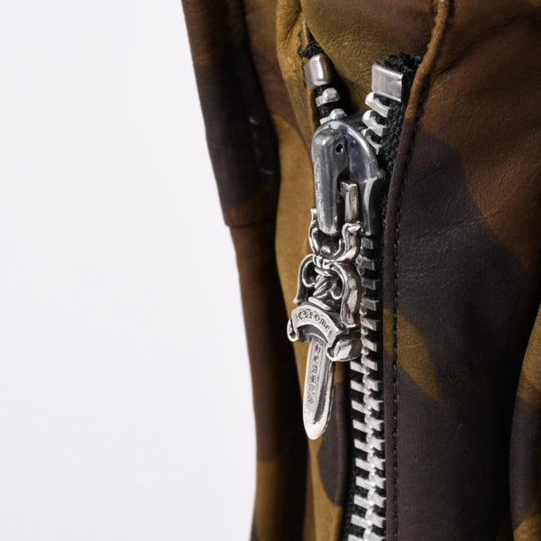 CHROME HEARTS SHOULDER BAG TINY Shoulder Bag Tiny Gunslinger Dagger Zip Leather Camouflage Good Condition Used 4a002419
