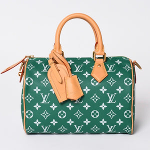 Unused LOUIS VUITTON Handbag Speedy P9 Bandouliere 25 M24423 Green Used 4a002522