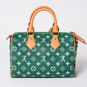 Unused LOUIS VUITTON Handbag Speedy P9 Bandouliere 25 M24423 Green Used 4a002522
