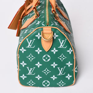 Unused LOUIS VUITTON Handbag Speedy P9 Bandouliere 25 M24423 Green Used 4a002522