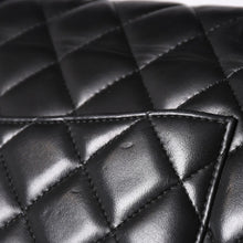 画像をギャラリービューアに読み込む, CHANEL シャネル デカマトラッセ33 Wフラップ Wチェーンショルダーバッグ ココマーク カーフスキン ブラック シルバー金具 美品 中古 4a002396