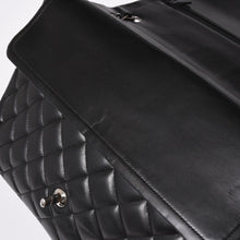 画像をギャラリービューアに読み込む, CHANEL シャネル デカマトラッセ33 Wフラップ Wチェーンショルダーバッグ ココマーク カーフスキン ブラック シルバー金具 美品 中古 4a002396