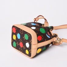 画像をギャラリービューアに読み込む, 新品同様 LOUIS VUITTON ルイヴィトン 草間彌生コラボ ショルダーバッグ モノグラム ナノノエ M81863 ブラウン 中古 4a002388