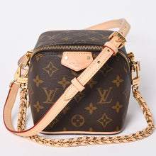 画像をギャラリービューアに読み込む, 極美品 LOUIS VUITTON ルイヴィトン ショルダーバッグ ジャストインケース M47096 モノグラム サイコロ型ブラウン ゴールド金具 中古 4a002377