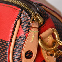 Load image into Gallery viewer, 極美品 LOUIS VUITTON ルイヴィトン スピーディ・バンドリエール18 ルージュ N40611 ダミエポップ ブラウン レッド 中古 4a002012