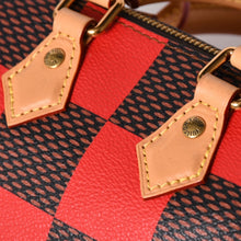 Load image into Gallery viewer, 極美品 LOUIS VUITTON ルイヴィトン スピーディ・バンドリエール18 ルージュ N40611 ダミエポップ ブラウン レッド 中古 4a002012