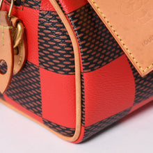 Load image into Gallery viewer, 極美品 LOUIS VUITTON ルイヴィトン スピーディ・バンドリエール18 ルージュ N40611 ダミエポップ ブラウン レッド 中古 4a002012