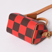 Load image into Gallery viewer, 極美品 LOUIS VUITTON ルイヴィトン スピーディ・バンドリエール18 ルージュ N40611 ダミエポップ ブラウン レッド 中古 4a002012
