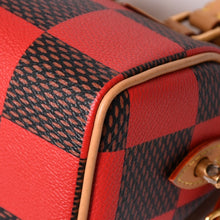 Load image into Gallery viewer, 極美品 LOUIS VUITTON ルイヴィトン スピーディ・バンドリエール18 ルージュ N40611 ダミエポップ ブラウン レッド 中古 4a002012