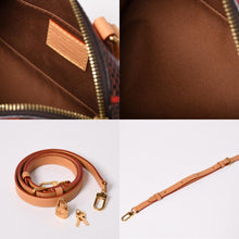 Load image into Gallery viewer, 極美品 LOUIS VUITTON ルイヴィトン スピーディ・バンドリエール18 ルージュ N40611 ダミエポップ ブラウン レッド 中古 4a002012