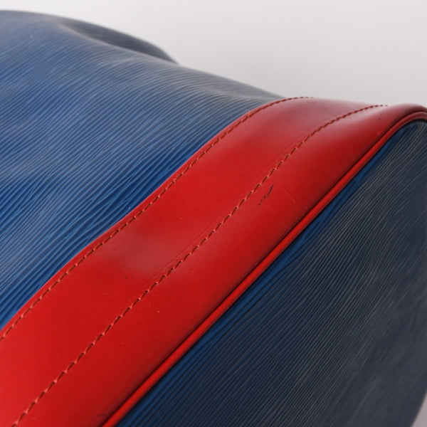 LOUIS VUITTON ルイヴィトン エピ ノエ トリコロール 巾着型ショルダーバッグ エピレザー トレドブルー カスティリアンレッド ボルネオグリーン M44082 美品 中古 4a002488