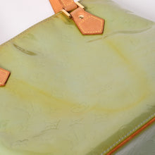 画像をギャラリービューアに読み込む, LOUIS VUITTON ルイヴィトン モノグラム ヴェルーニ ヒューストン F285 グリーン ハンドバッグ ゴールド金具 美品 中古 4a003024