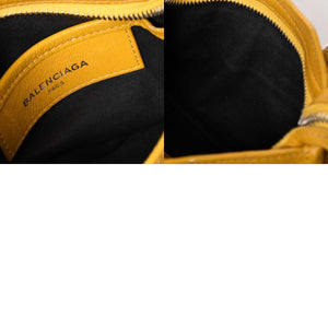 BALENCIAGA バレンシアガ Le City バッグ ミニ ラムスキン ブラスハードウェア 453293・7160・B・535269 イエロー 美品 中古 4a002932