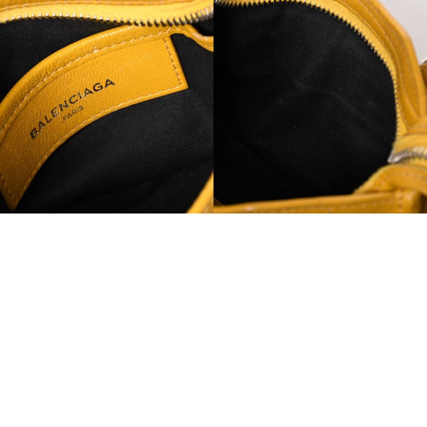 BALENCIAGA バレンシアガ Le City バッグ ミニ ラムスキン ブラスハードウェア 453293・7160・B・535269 イエロー 美品 中古 4a002932