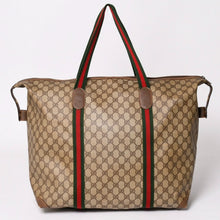 Load image into Gallery viewer, GUCCI グッチ ヴィンテージ オールドグッチ GGスプリームキャンバス トートバッグ PVC ブラウン 9411 ゴールド金具 美品 中古 4a002489