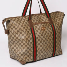 Load image into Gallery viewer, GUCCI グッチ ヴィンテージ オールドグッチ GGスプリームキャンバス トートバッグ PVC ブラウン 9411 ゴールド金具 美品 中古 4a002489