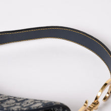 画像をギャラリービューアに読み込む, 極美品 Christian Dior クリスチャンディオール サドルバッグ トロッター ネイビー 総柄 コットンキャンバス ショルダーバッグ 中古 4a002744